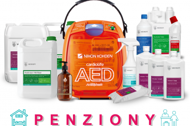 Defibrilátor AED-3100 + dezinfekce PENZIONY